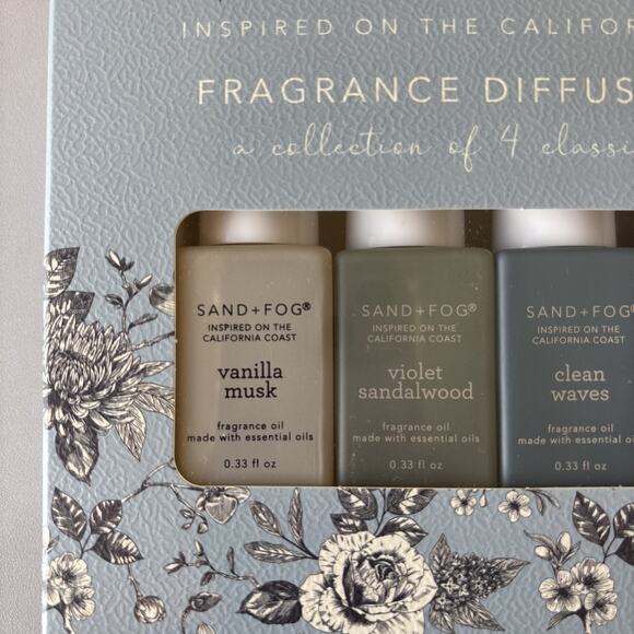 Sand + Fog Diffuser Oils CA Beach House Clean Waves Vanilla Musk Sandalwood etc - Picture 2 of 5